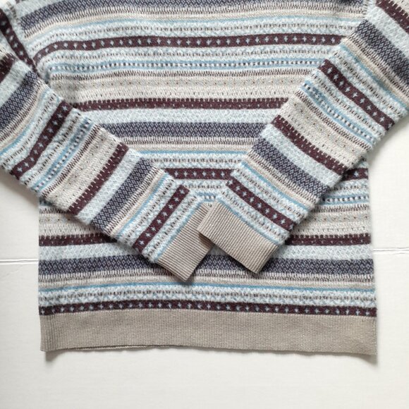 Ann Taylor Sparkle Fair Isle Funnel Neck Sweater Blue Size XS - Picture 6 of 12